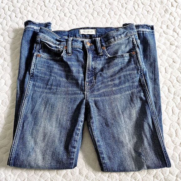 Madewell jeans high rise skinny 27 denim released distressed hem 4 - Picture 7 of 7
